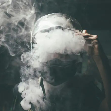 a man vaping in public