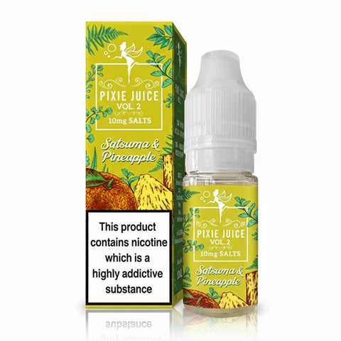 Satsuma and Pineapple 10ml Nic Salt By Pixie Juice Vol 2 Pixie Juice Volume 2