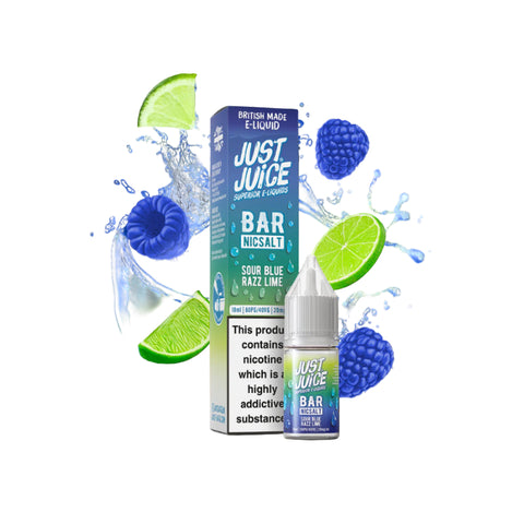 Blue Sour Razz Lime By Just Juice Bar Nic Salt 10ml Just Juice