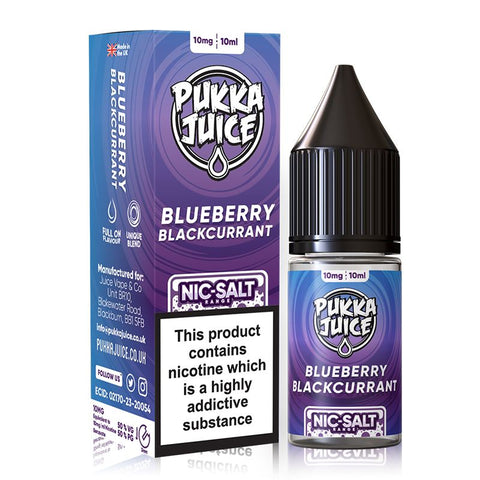 Blueberry Blackcurrant 10ml Nic Salt By Pukka Juice Pukka Juice