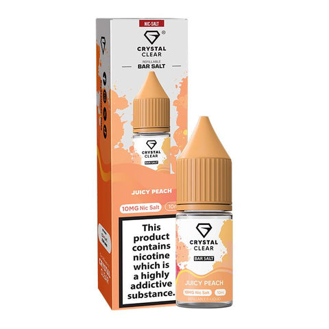 Juicy Peach By Crystal Clear Salt 10ml Crystal Clear
