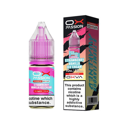 Strawberry Vanilla Ice Cream 10ml Nic Salt By Ox Passion Ox Passion