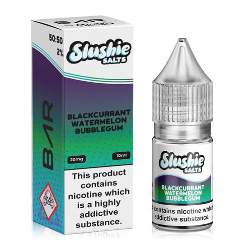 Blackcurrant Watermelon Bubblegum Bar By Slushie Salt 10ml Slushie
