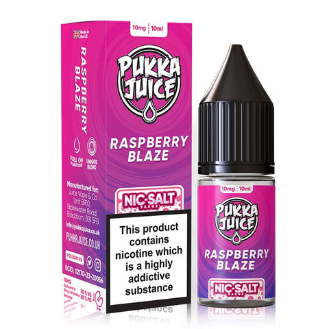Raspberry Blaze 10ml Nicotine Salt By Pukka Juice Pukka Juice