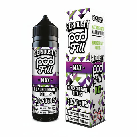 Blackcurrant citrus By Seriously Podfill Max 40ml Shortfill Seriously Doozy