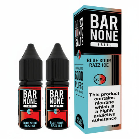 Blue Sour Razz Ice By Bar None 10ml Nic Salts Twin Pack Bare None