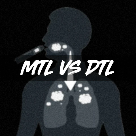 A sillouete of a man vaping