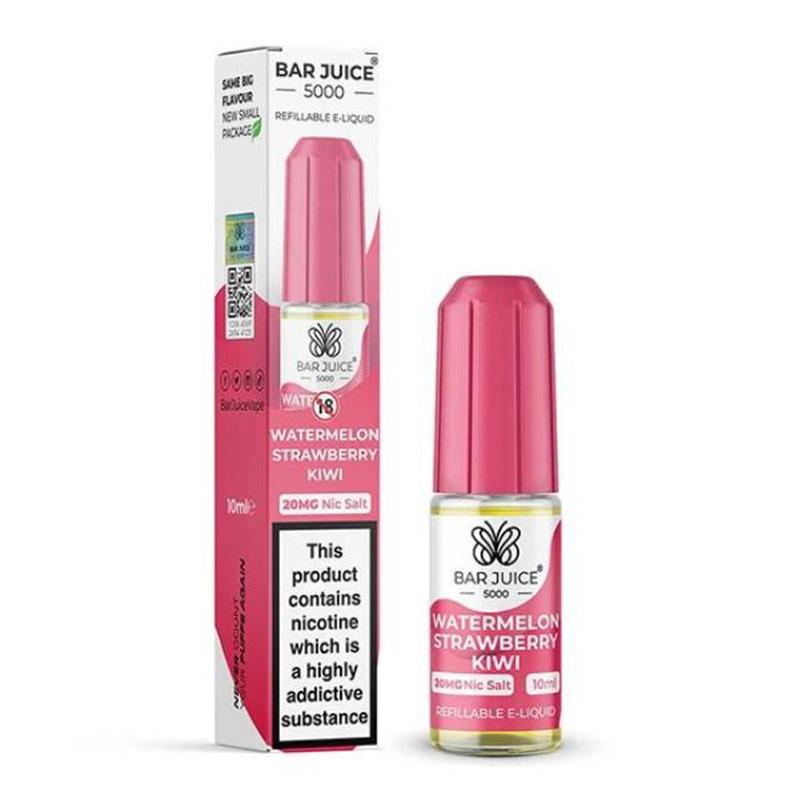 Watermelon Strawberry Kiwi 10ml Nic Salt By Bar Juice 5000