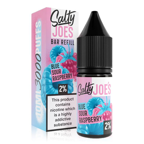 Blue sour Raspberry By Salty Joes Bar Refill 10ml Nic salt (OOD)