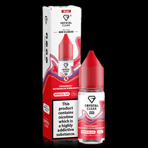 Strawberry Watermelon Bubblegum By Crystal Clear Salt 10ml 20mg (out of date) - Evolution Vaping