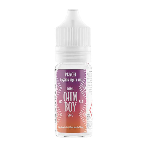 Peach Passion Fruit Ice By Ohm Boy SLT 10ml Nic Salt Ohm Boy