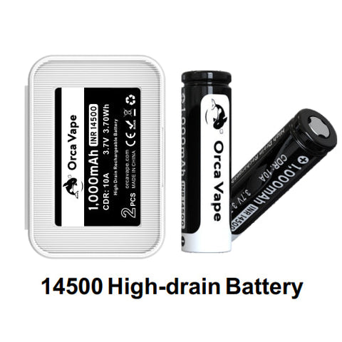 14500 1000mAh Battery Twin Pack By Orca Vape Orca Vape