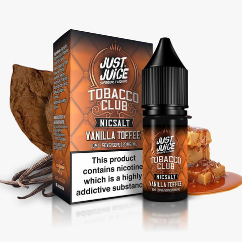 Vanilla Toffee By Just Juice Tobacco Club 10ml Nic Salt Just Juice
