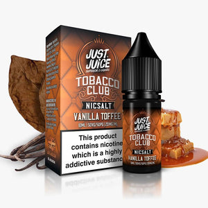 Vanilla Toffee By Just Juice Tobacco Club 10ml Nic Salt