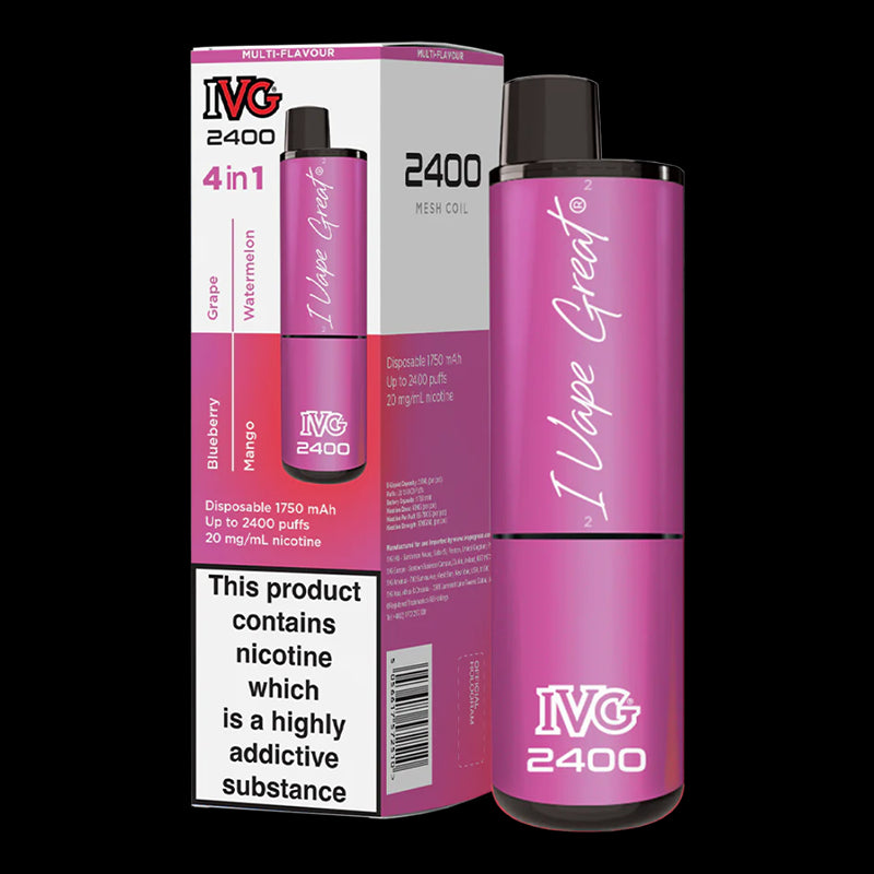 I VG 2400 Puff Multi Flavour Disposable Vape 20mg