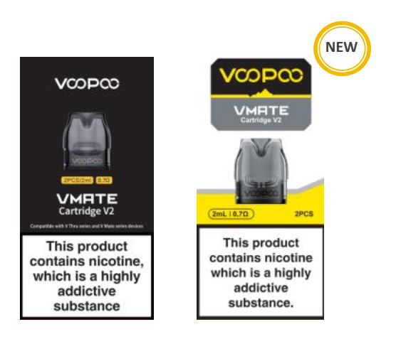 Vmate V2 Replacement pods By Voopoo 2 Pack