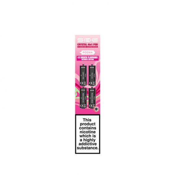 SKE Crystal 4 in 1 Replacement Pods Multi Flavour 4 Pack