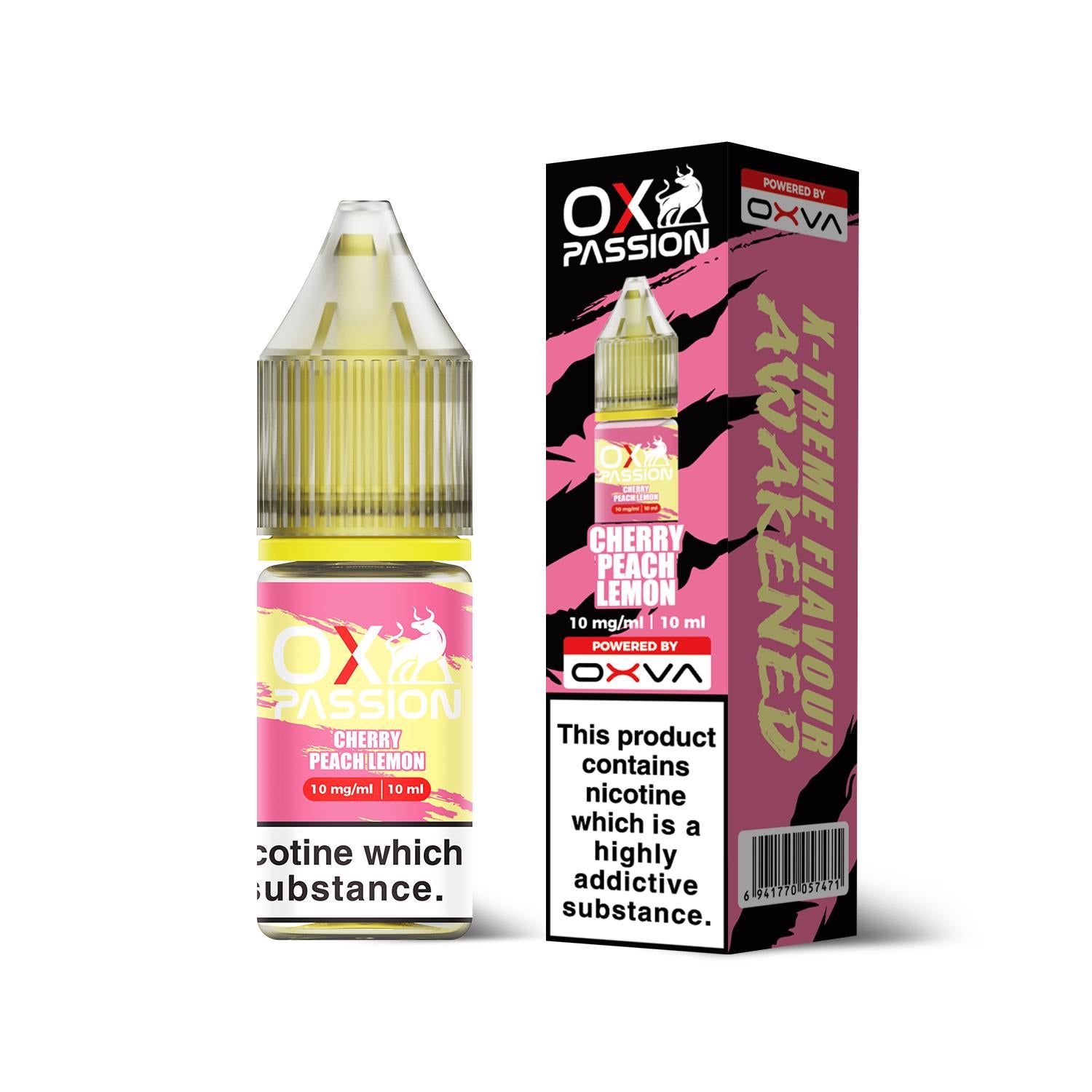 Cherry Peach Lemon 10ml Nic Salt By Ox Passion