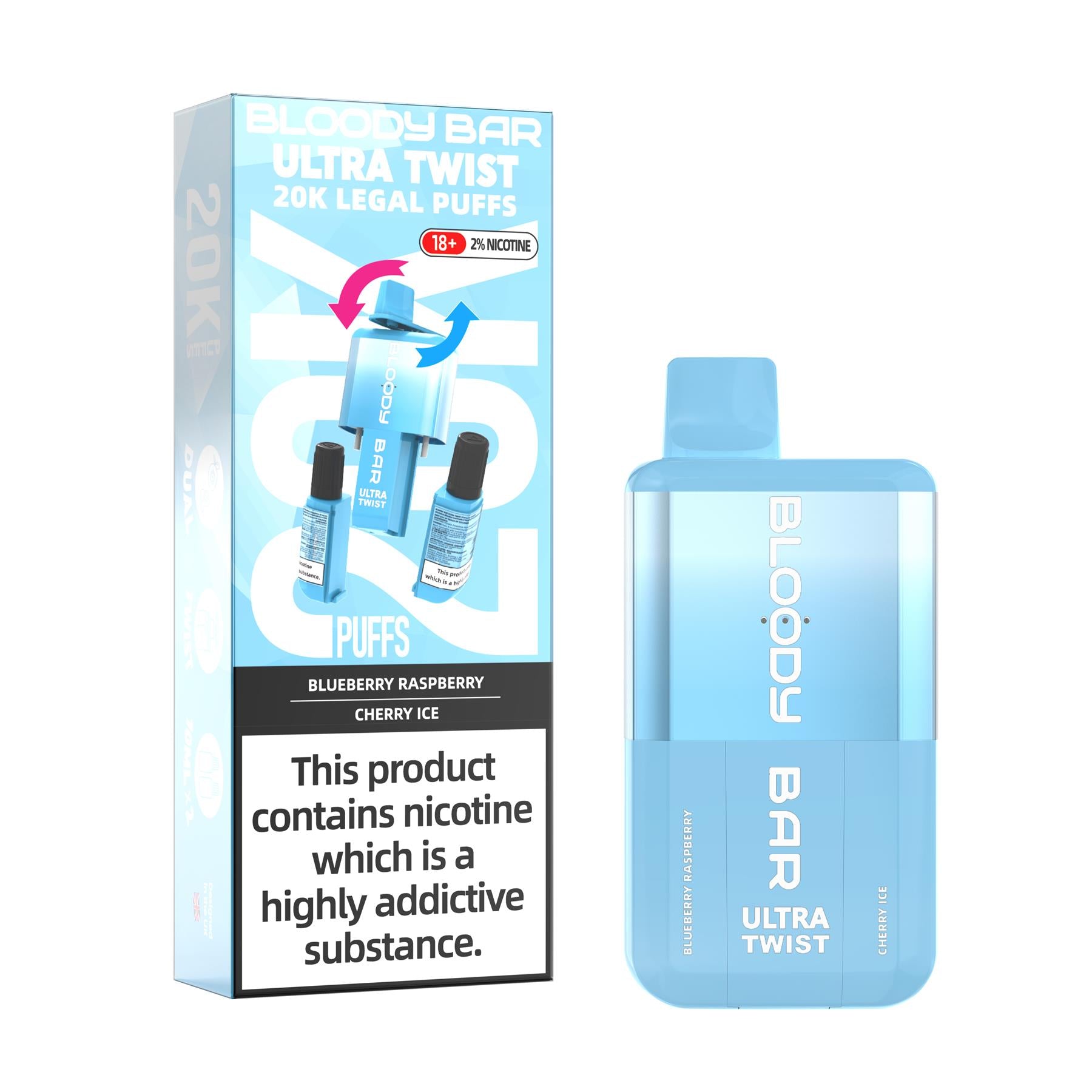20k Puff Ultra Twist Disposable Vape Kit by Bloody Bar