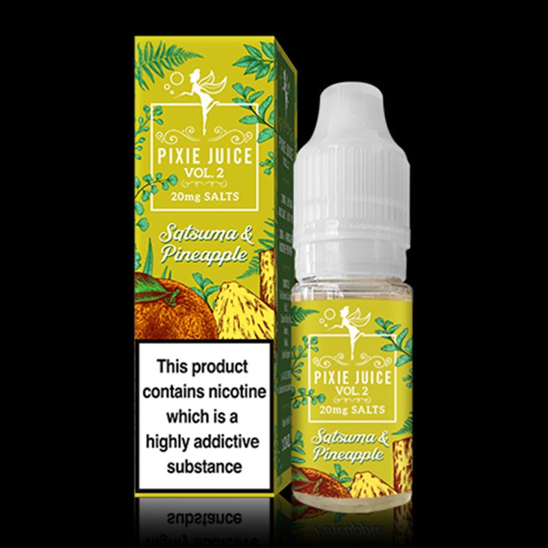 Satsuma and Pineapple 10ml Nic Salt By Pixie Juice Vol 2