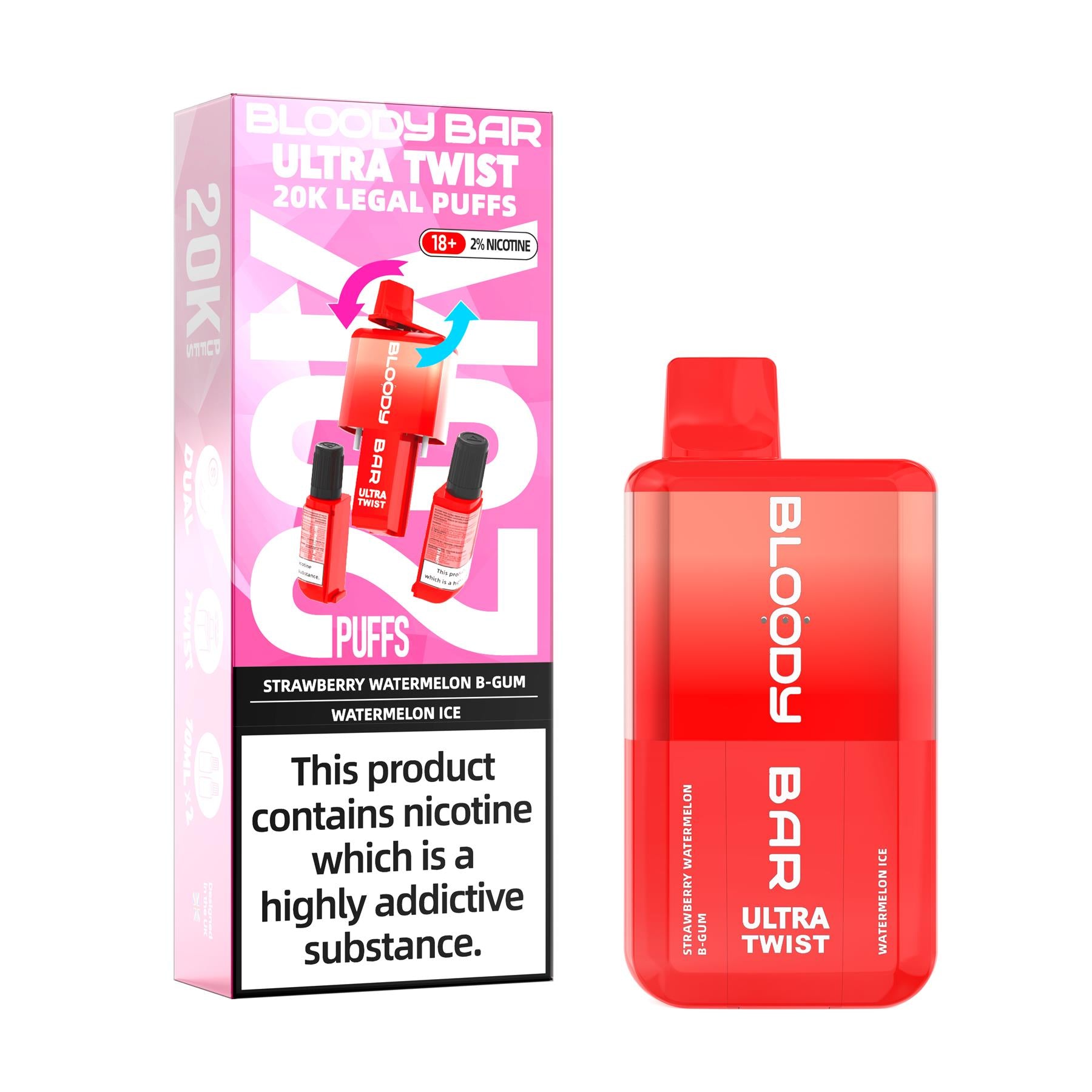 20k Puff Ultra Twist Disposable Vape Kit by Bloody Bar