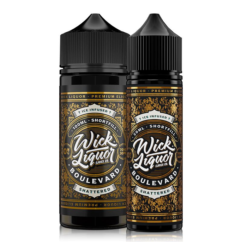 Boulevard Shattered  By Wick Liquor 0mg Shortfill