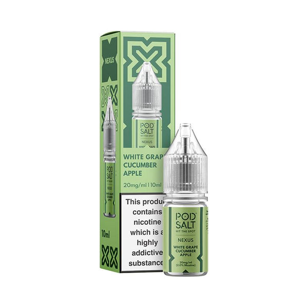 White Grape Cucumber Apple By Nexus Pod Salt 10ml