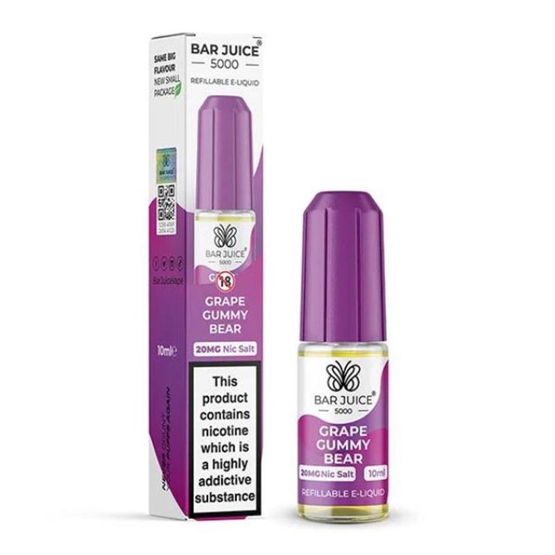 Grape Gummy Bear 10ml Nic Salt By Bar Juice 5000
