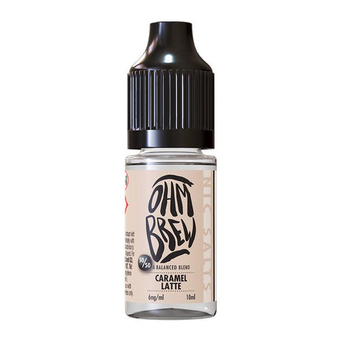 Caramel Latte By Ohm Brew Balanced Blends 10ml Salt Ohm Brew