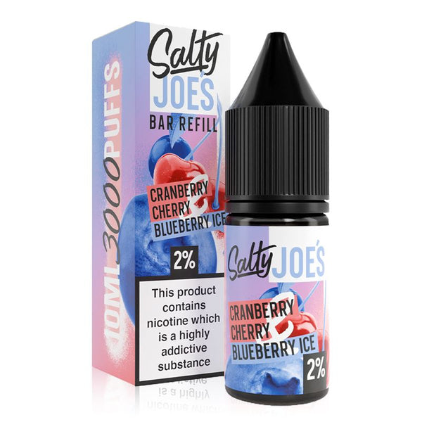 Cranberry cherry Blueberry Ice By Salty Joes Bar Refill 10ml Nic salt (OOD)