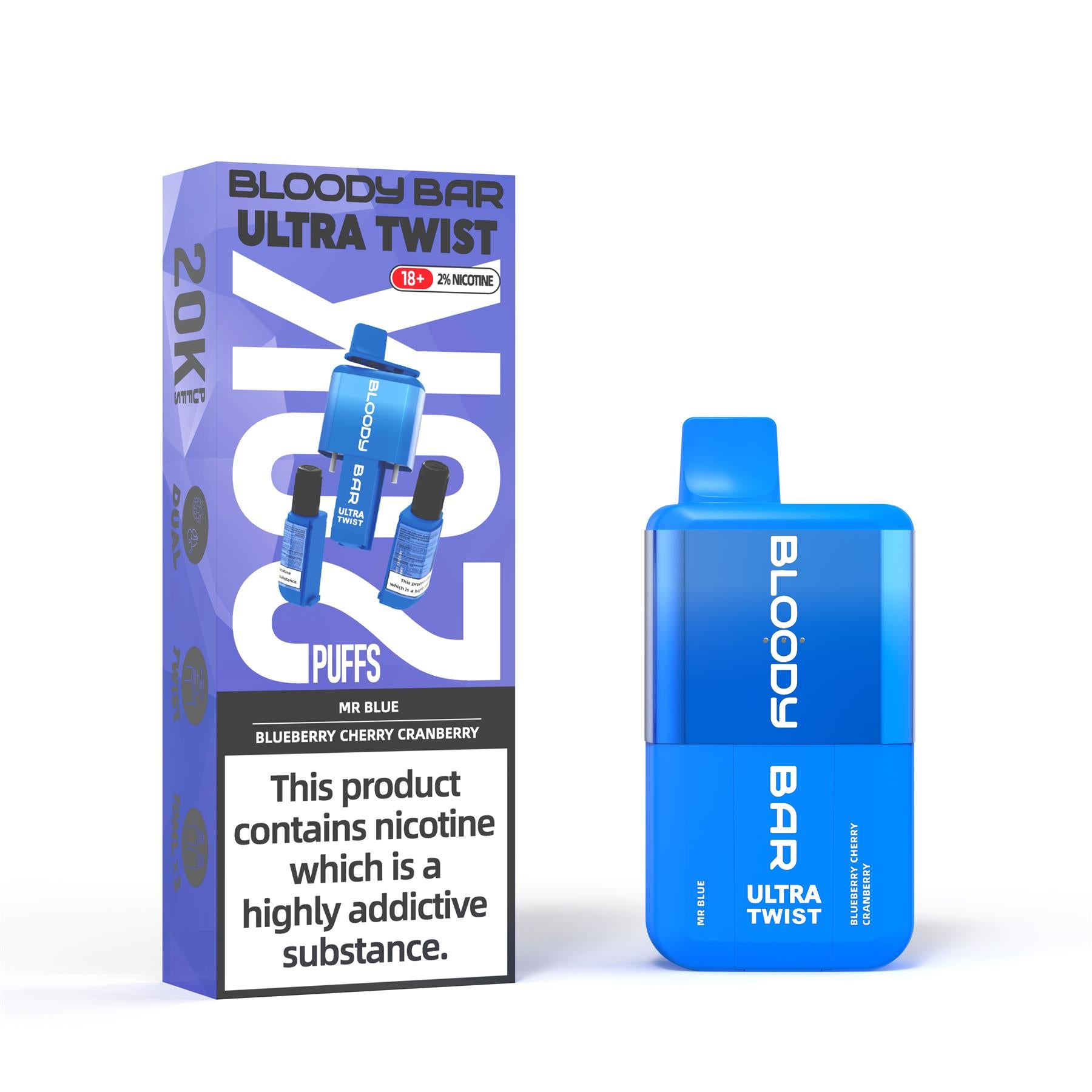 20k Puff Ultra Twist Disposable Vape Kit by Bloody Bar