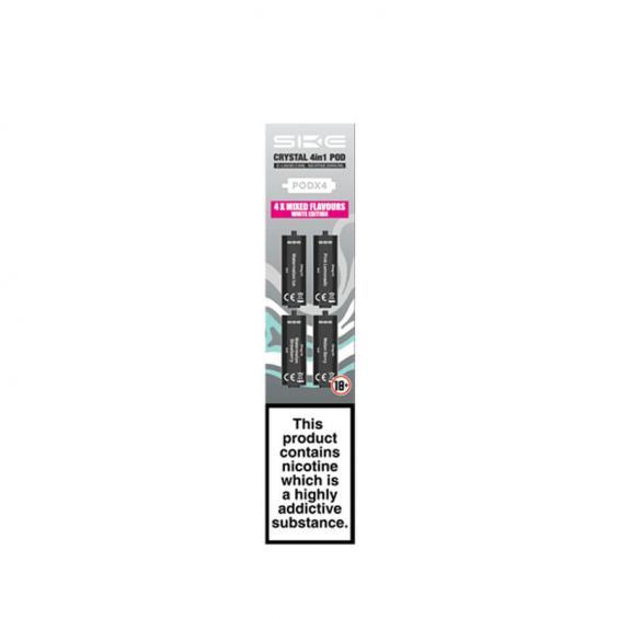 SKE Crystal 4 in 1 Replacement Pods Multi Flavour 4 Pack