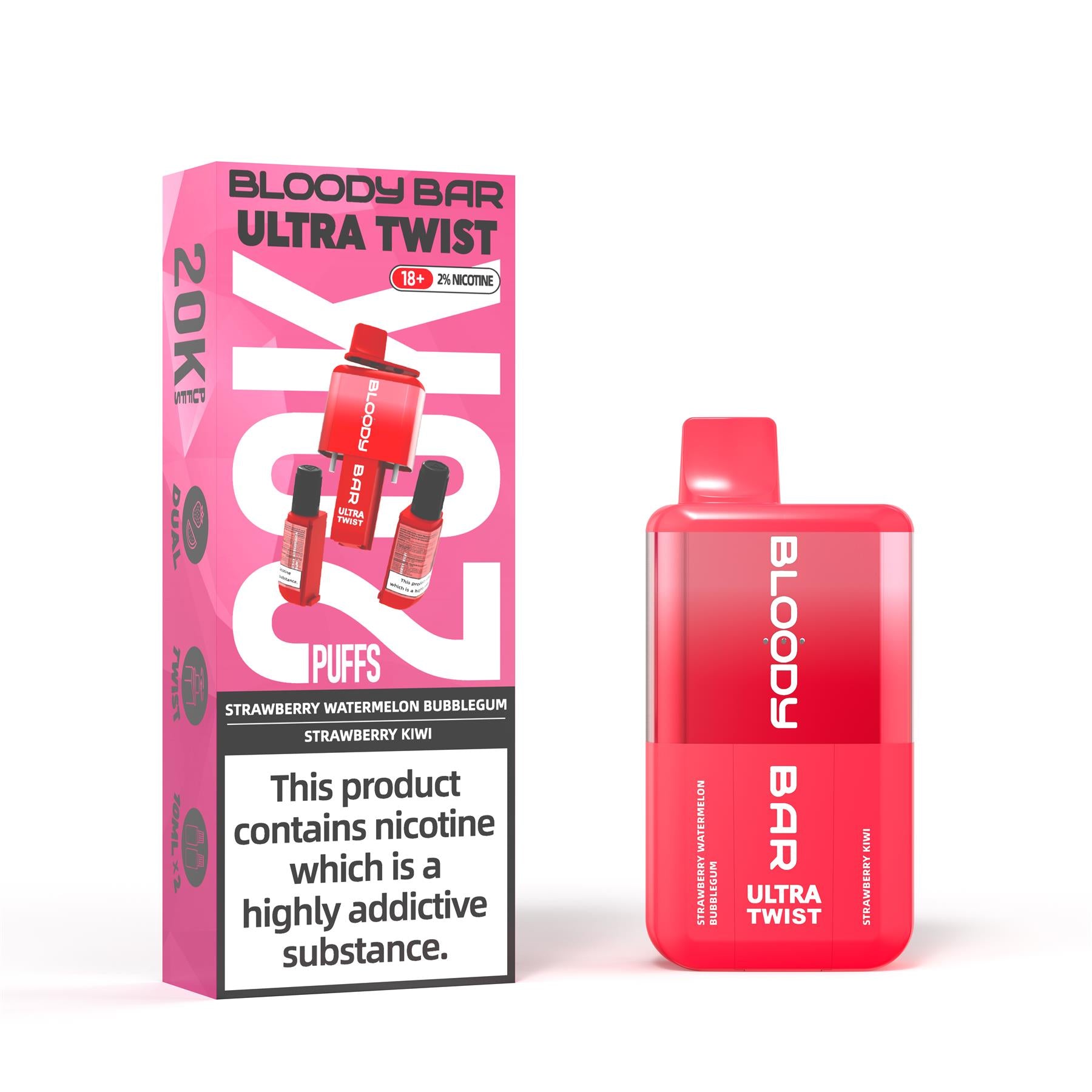 20k Puff Ultra Twist Disposable Vape Kit by Bloody Bar