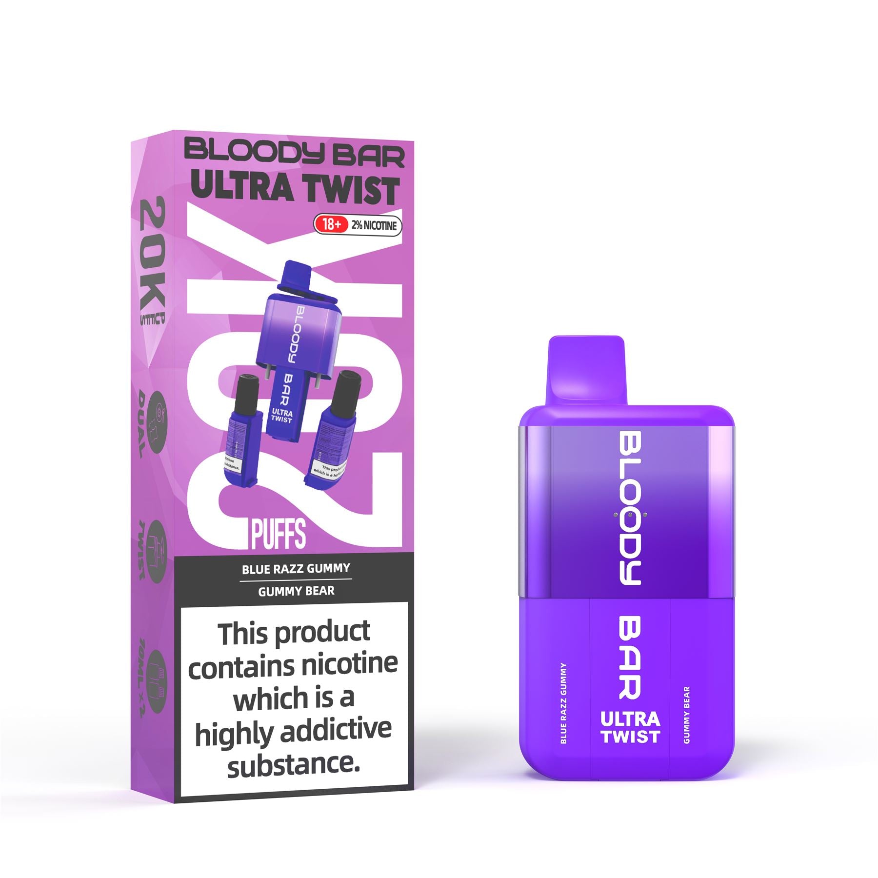 20k Puff Ultra Twist Disposable Vape Kit by Bloody Bar