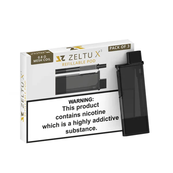 X3 Refillable Replacement Pods By Zeltu 3 Pack