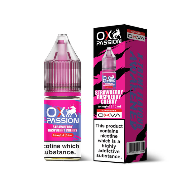 Strawberry Raspberry Cherry 10ml Nic Salt By Ox Passion