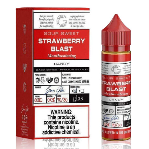Sweet And Sour Strawberry Gummy By Glas Basix 50ml Shortfill Glas