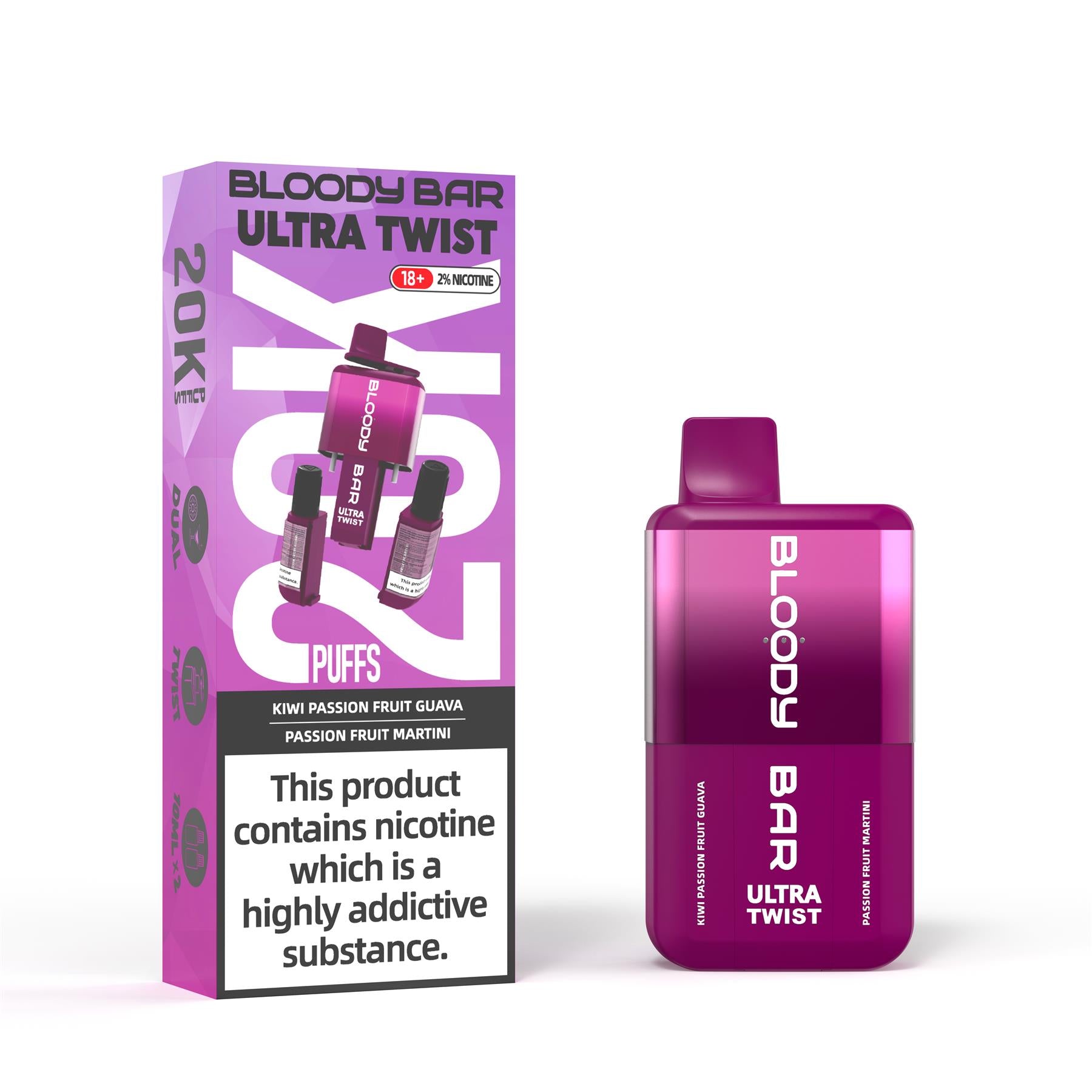 20k Puff Ultra Twist Disposable Vape Kit by Bloody Bar
