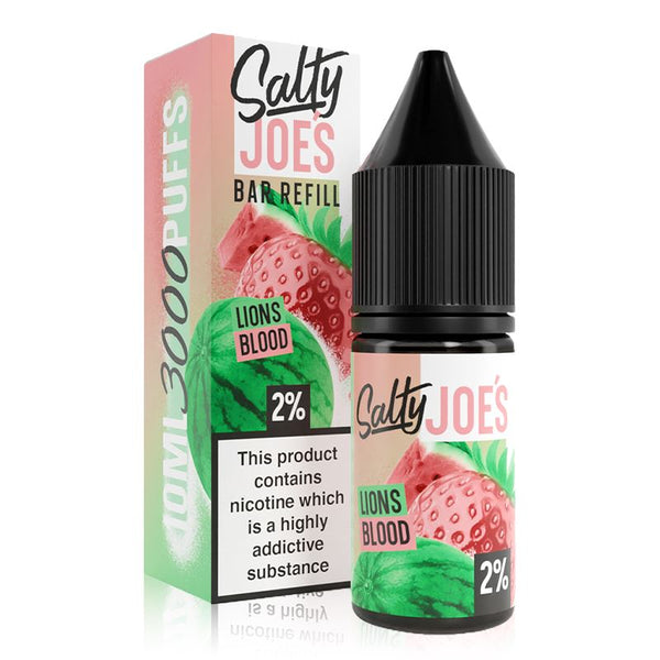 Lions Blood By Salty Joes Bar Refill 10ml Nic salt (OOD)