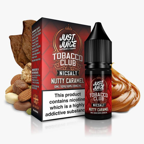 Nutty Caramel By Just Juice Tobacco Club 10ml Nic Salt Just Juice