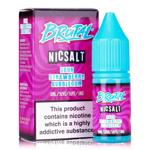Sour Strawberry Bubblegum By Brutal Salt 10ml