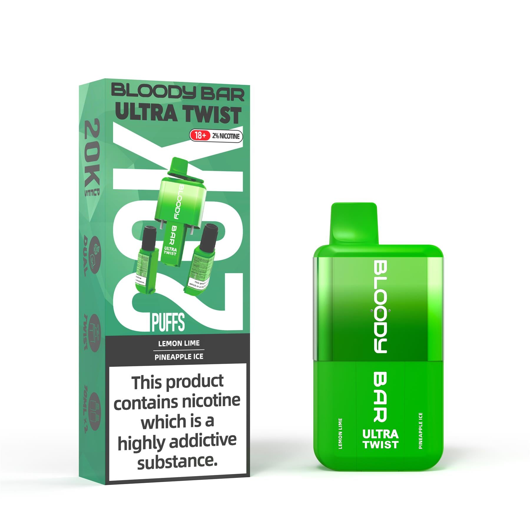 20k Puff Ultra Twist Disposable Vape Kit by Bloody Bar