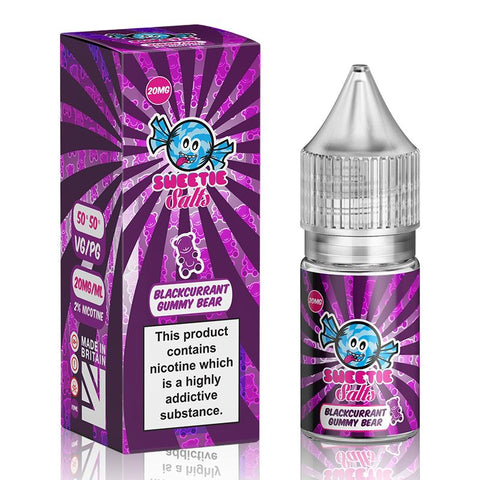 Blackcurrant Gummy Bear By Sweetie 10ml 10mg Nic salt Sweetie