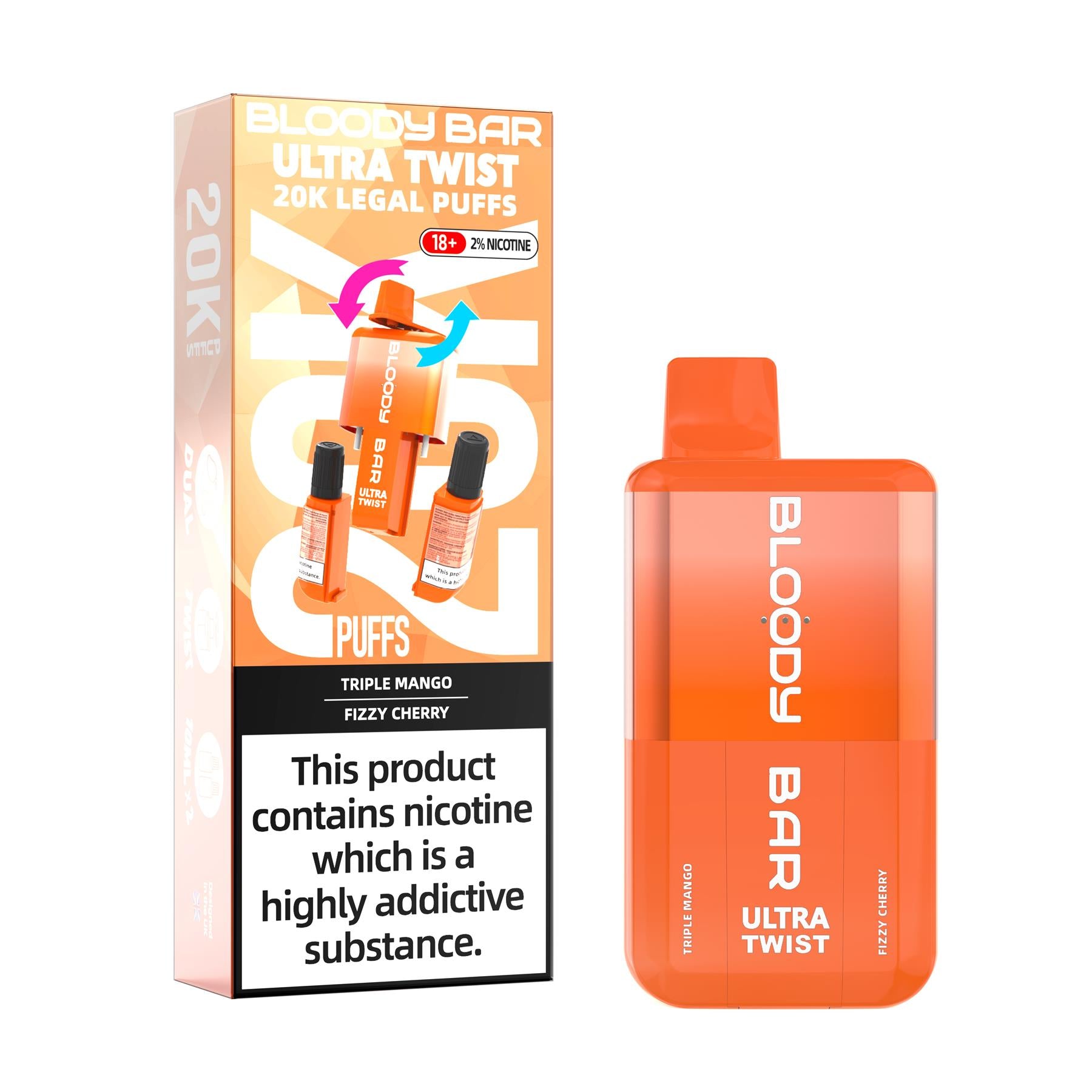 20k Puff Ultra Twist Disposable Vape Kit by Bloody Bar