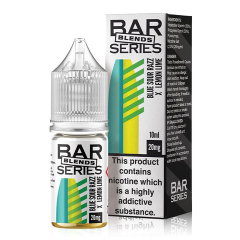 Blue Sour Razz X Lemon Lime By Bar Series Blends 10ml Nic Salt Bar Series