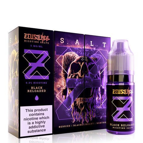Black Reloaded Salt By Zeus Juice 10ml Zeus Juice