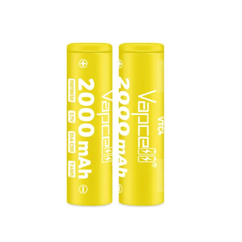 Vapcell VTC4 18650 Battery - 2000mAh 20A High-Drain Power Cell ...