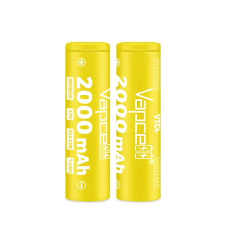 Vapcell VTC4 2000mAh 18650 Battery Yellow Vapcell