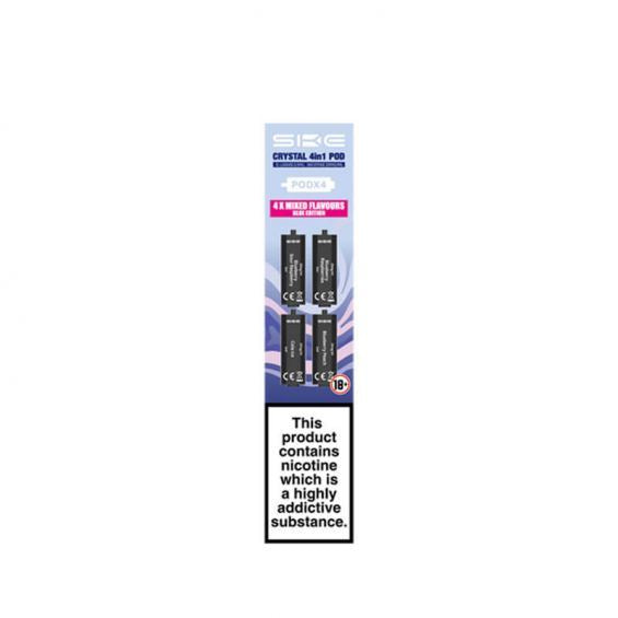 SKE Crystal 4 in 1 Replacement Pods Multi Flavour 4 Pack