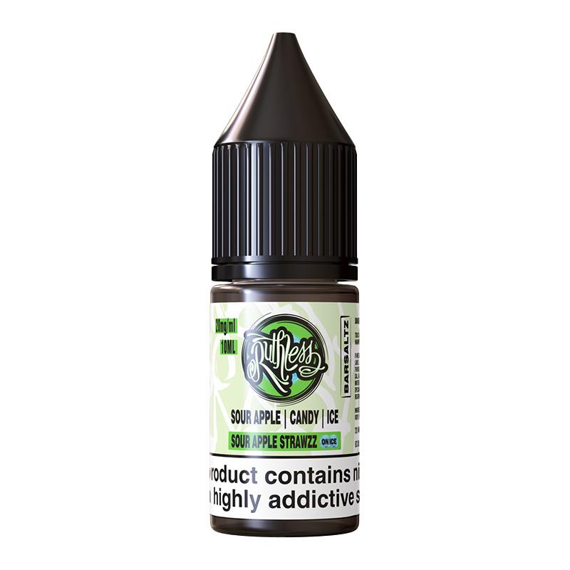 Sour Apple Strawzz on Ice By Ruthless Salts 10ml